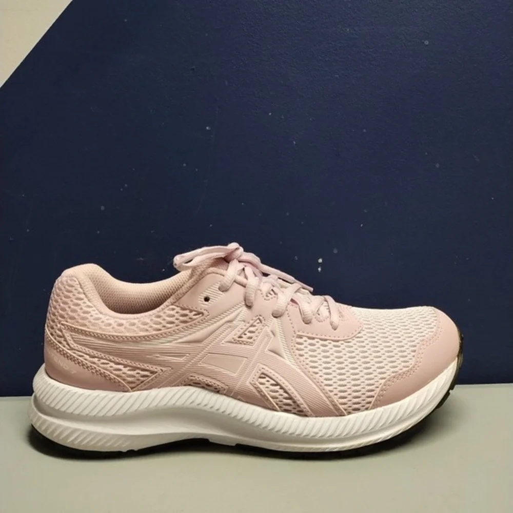 ASICS Contend‎ 7 GS Running Sneakers Kids US 7 Pink White Athletic 1014A192-707